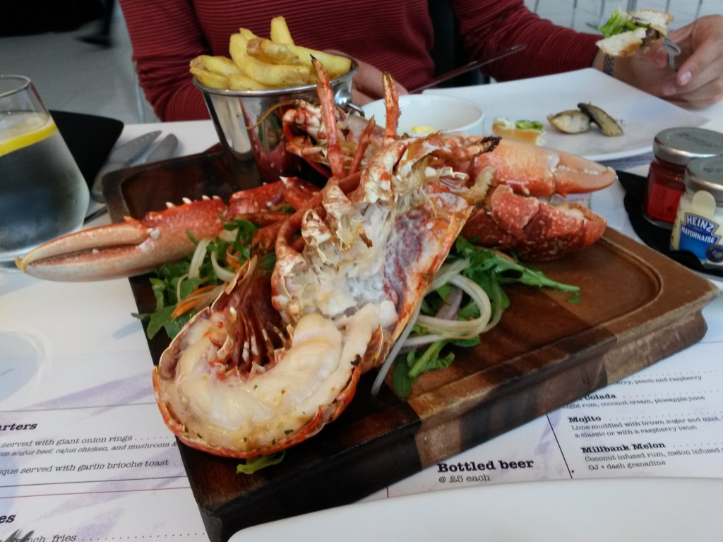 Grilled lobster at Lobster London